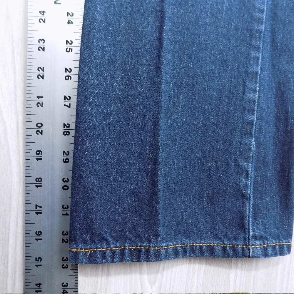 Levi's 527 Slim Bootcut Jeans Mens 34x32 (Fits 36X32) Dark Wash Blue Denim EUC